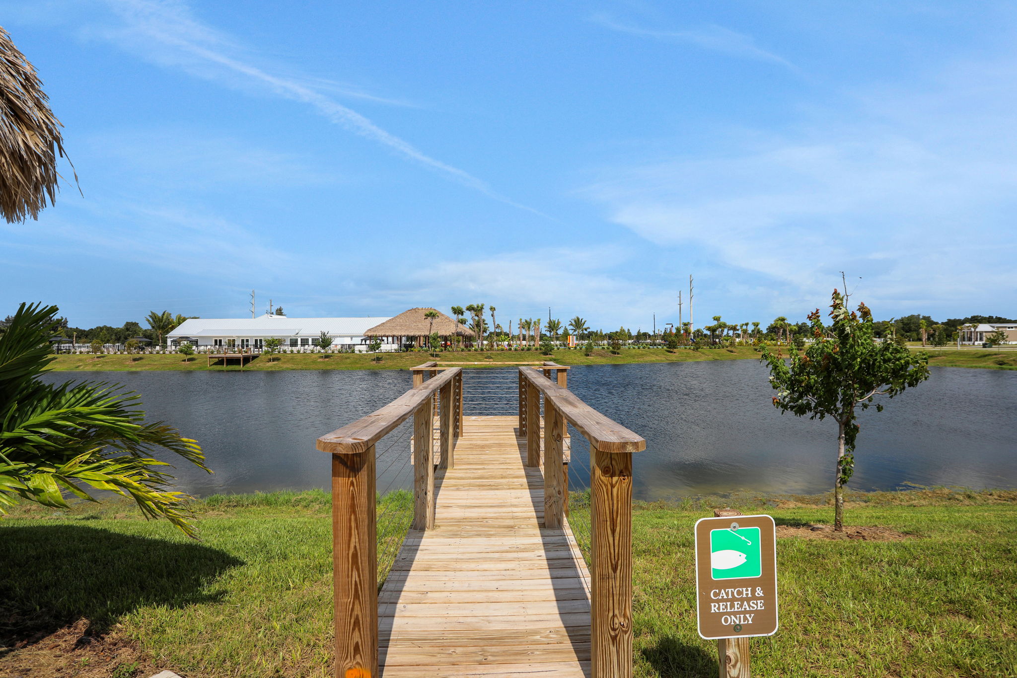 Fishing at Palm Breeze RV Resort