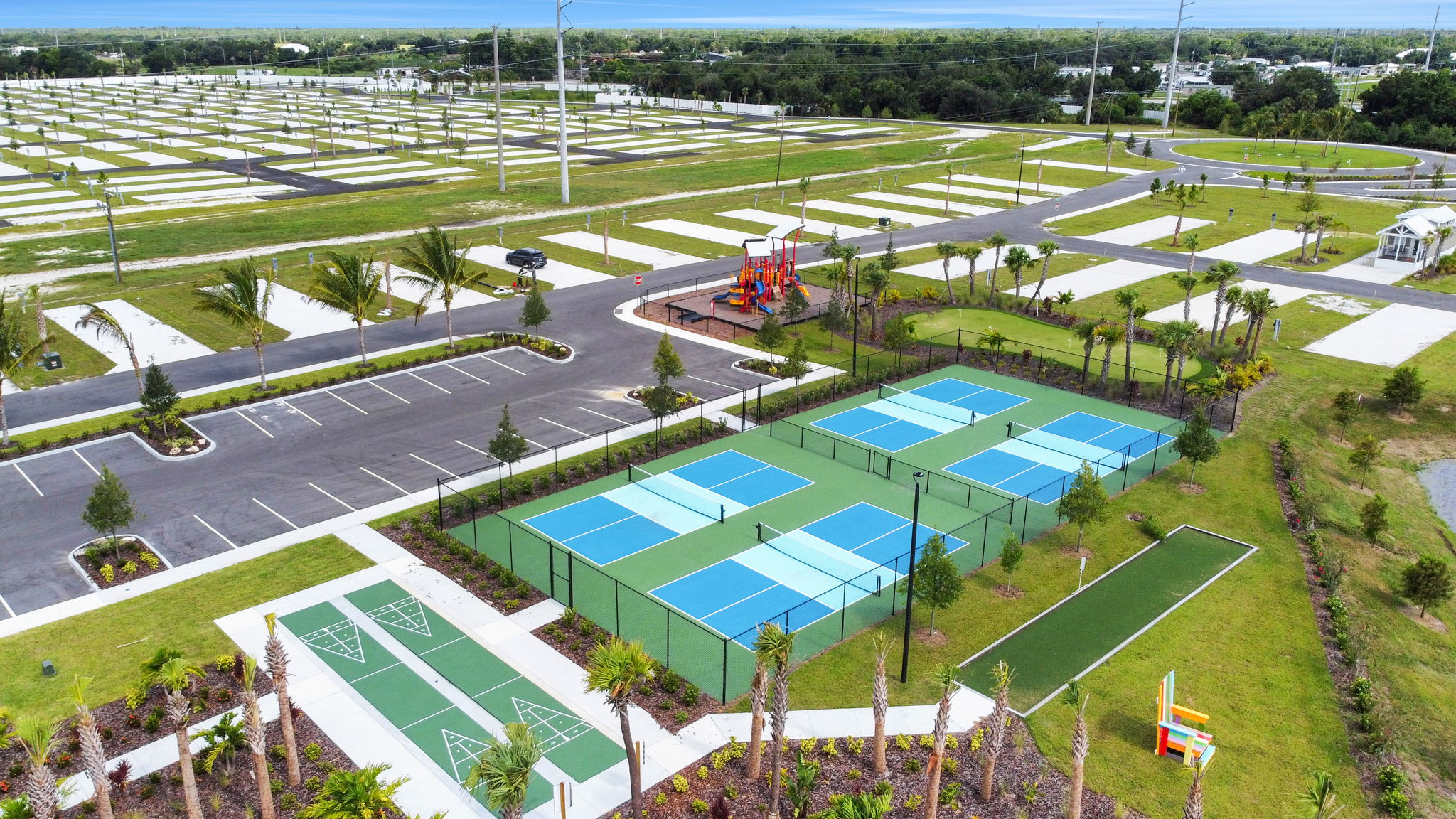Pickle Ball Courts and Bocce